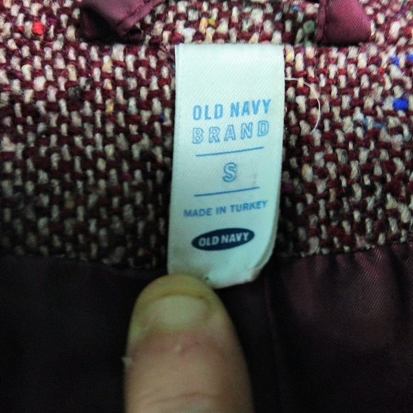 OLD NAVY | Red Tweed Cropped Blazer Size Small - Picture 6 of 7